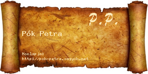 Pók Petra névjegykártya